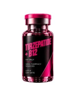 Tirzepatide + B12 in a Fit Club prescription vial